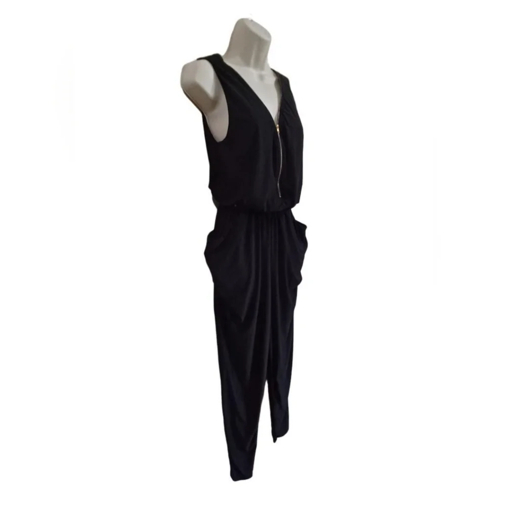 Forever21 Sexy Gild Zipper & Black Jumper Romper Size S - Picture 5 of 12
